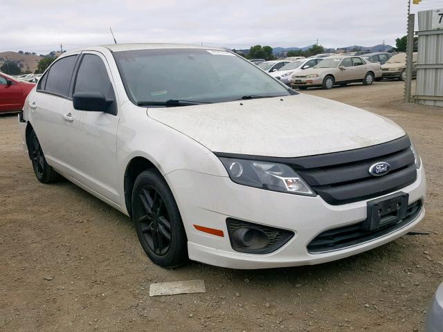 3FAHP0GA1CR365780 - 2012 FORD FUSION S WHITE photo 1