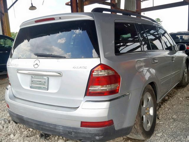 4JGBF22E77A207710 - 2007 MERCEDES-BENZ GL 320 CDI SILVER photo 4