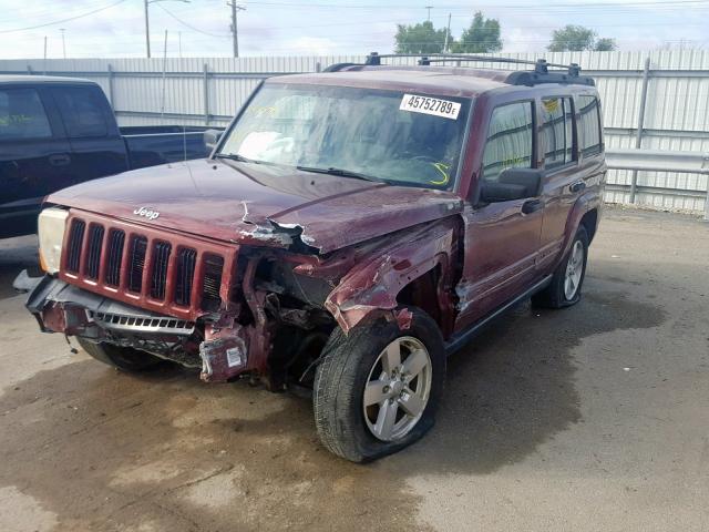 1J8HH48K26C369161 - 2006 JEEP COMMANDER RED photo 2