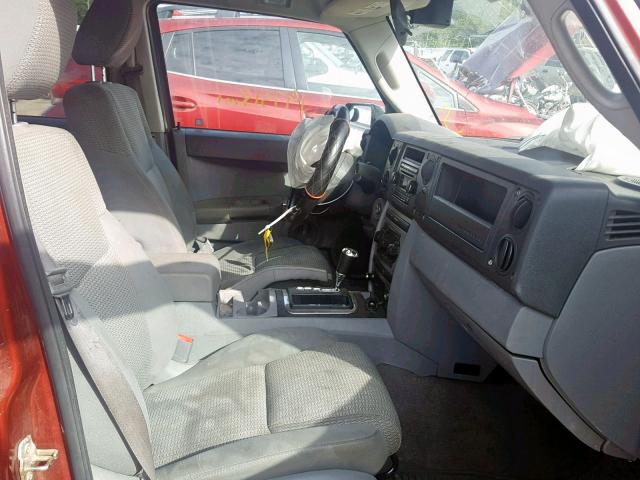 1J8HH48K26C369161 - 2006 JEEP COMMANDER RED photo 5
