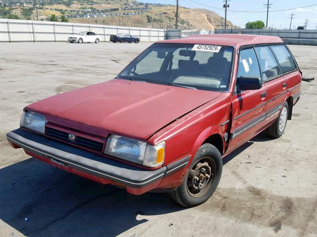 JF2AK75B6KH004917 - 1989 SUBARU GL-10 RED photo 2