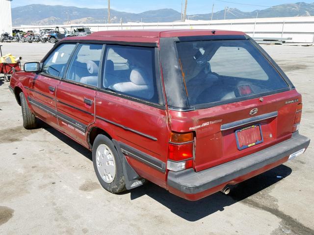 JF2AK75B6KH004917 - 1989 SUBARU GL-10 RED photo 3