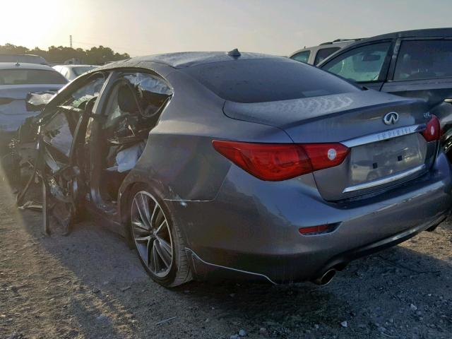 JN1BV7AP6FM353135 - 2015 INFINITI Q50 BASE GRAY photo 3