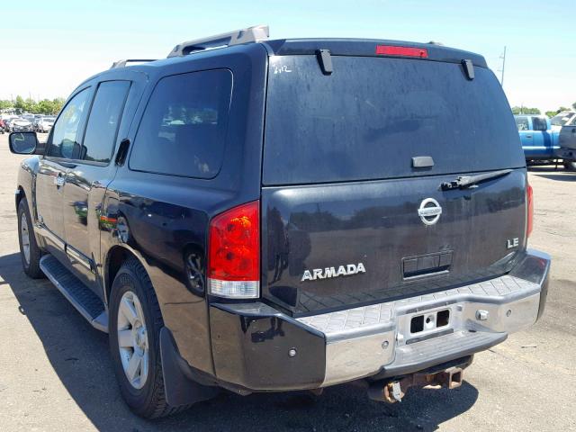 5N1AA08B56N740058 - 2006 NISSAN ARMADA SE BLACK photo 3