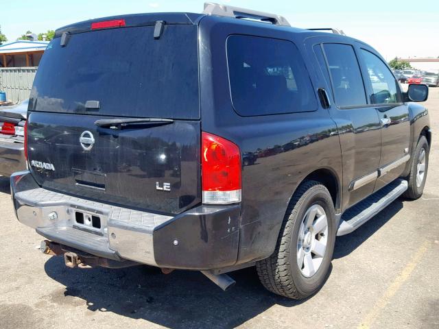 5N1AA08B56N740058 - 2006 NISSAN ARMADA SE BLACK photo 4