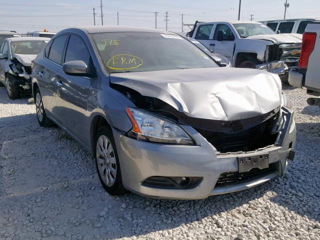 3N1AB7AP3EL645595 - 2014 NISSAN SENTRA S SILVER photo 1