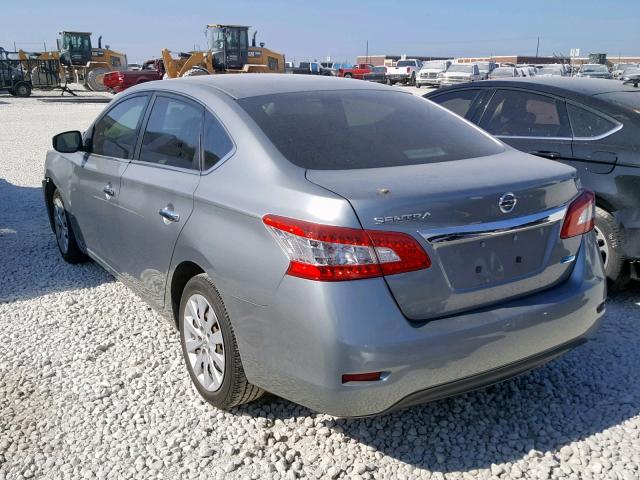 3N1AB7AP3EL645595 - 2014 NISSAN SENTRA S SILVER photo 3