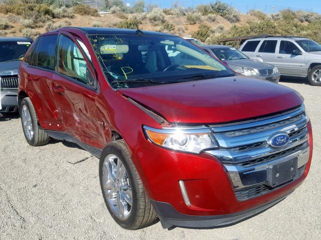 2FMDK3JC6EBA62414 - 2014 FORD EDGE SEL RED photo 1