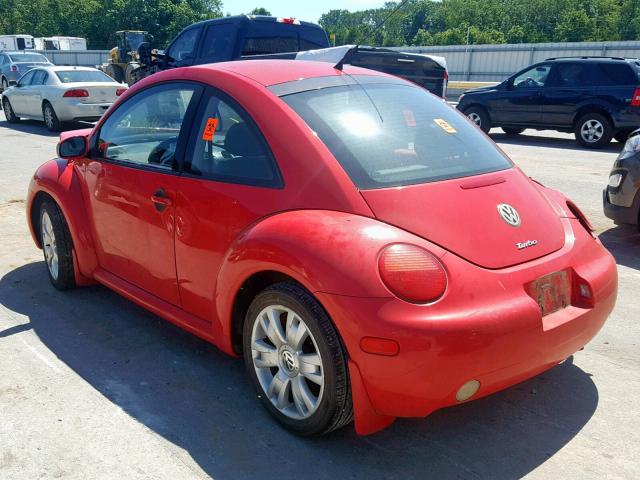 3VWCD21C23M438281 - 2003 VOLKSWAGEN NEW BEETLE 红色 照片 3