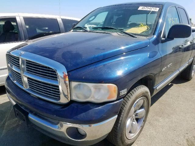 1D7HA18D85S188426 - 2005 DODGE RAM 1500 S BLUE photo 2