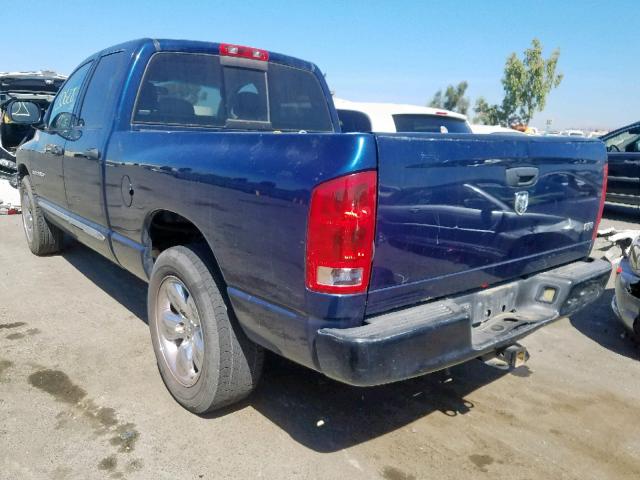 1D7HA18D85S188426 - 2005 DODGE RAM 1500 S BLUE photo 3