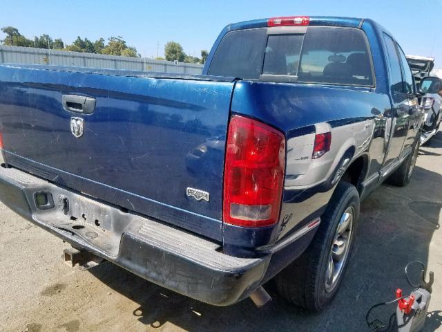 1D7HA18D85S188426 - 2005 DODGE RAM 1500 S BLUE photo 4