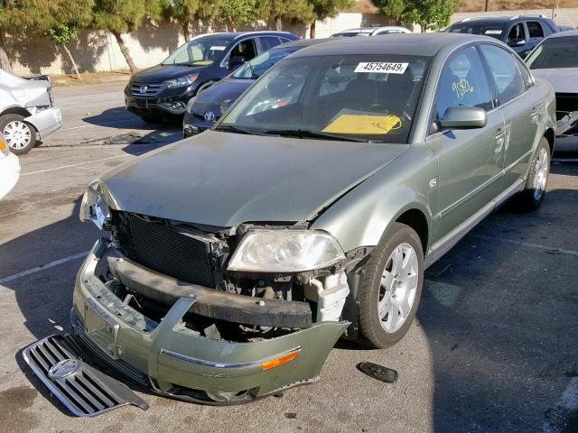 WVWRH63B31P297886 - 2001 VOLKSWAGEN PASSAT GLX GREEN photo 2