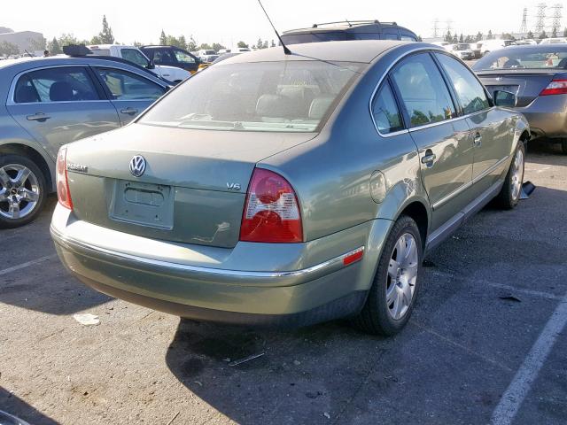 WVWRH63B31P297886 - 2001 VOLKSWAGEN PASSAT GLX GREEN photo 4