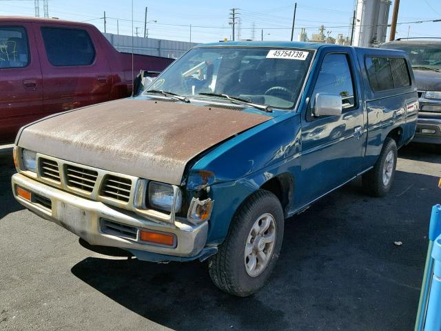 1N6SD11S1VC422218 - 1997 NISSAN TRUCK BASE GREEN photo 2