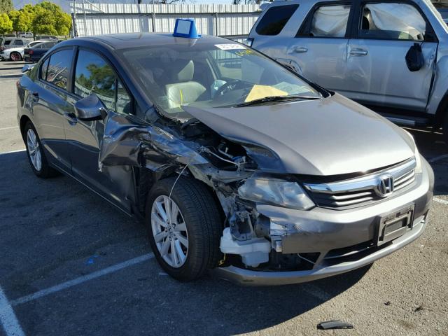 2HGFB2F93CH307797 - 2012 HONDA CIVIC EXL GRAY photo 1