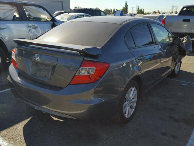 2HGFB2F93CH307797 - 2012 HONDA CIVIC EXL GRAY photo 4