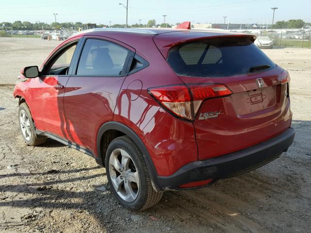 3CZRU6H79GM745718 - 2016 HONDA HR-V EXL RED photo 3