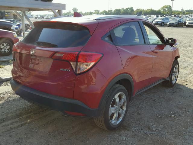 3CZRU6H79GM745718 - 2016 HONDA HR-V EXL RED photo 4