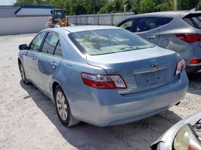 4T1BB46K59U073725 - 2009 TOYOTA CAMRY HYBR BLUE photo 3