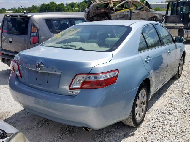 4T1BB46K59U073725 - 2009 TOYOTA CAMRY HYBR BLUE photo 4