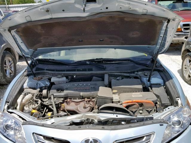 4T1BB46K59U073725 - 2009 TOYOTA CAMRY HYBR BLUE photo 7