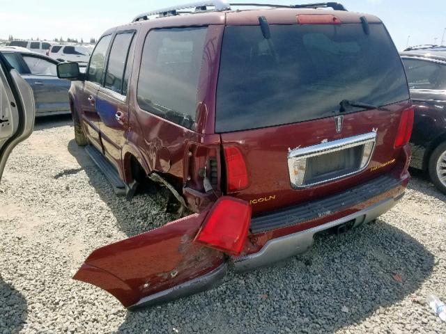 5LMFU28R04LJ04935 - 2004 LINCOLN NAVIGATOR RED photo 3