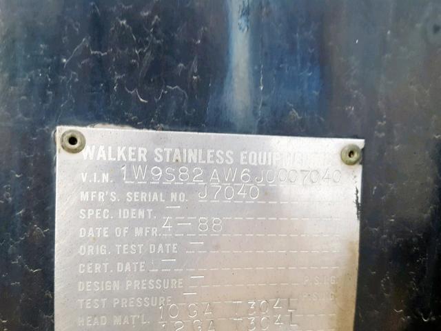 1W9S82AW6J0007040 - 1988 MISC TANKER Сріблястий фото 10