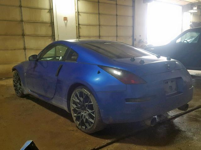 JN1AZ34D84M103063 - 2004 NISSAN 350Z COUPE BLUE photo 3