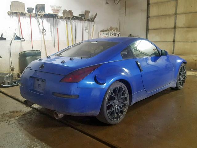 JN1AZ34D84M103063 - 2004 NISSAN 350Z COUPE BLUE photo 4