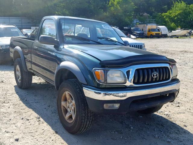 5TEPM62NX1Z831733 - 2001 TOYOTA TACOMA GREEN photo 1