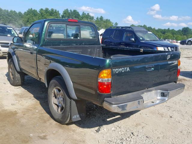 5TEPM62NX1Z831733 - 2001 TOYOTA TACOMA GREEN photo 3