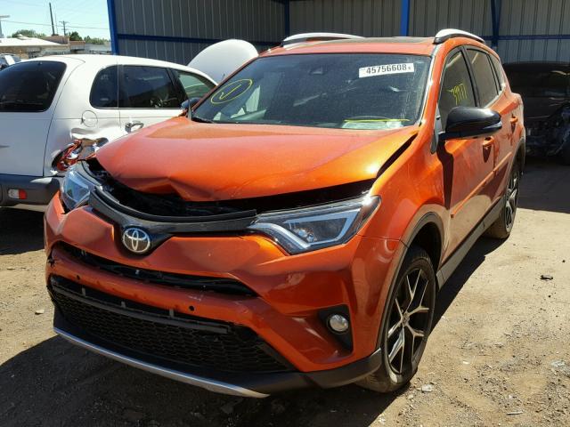 2T3JFREV2GW446670 - 2016 TOYOTA RAV4 SE ORANGE photo 2