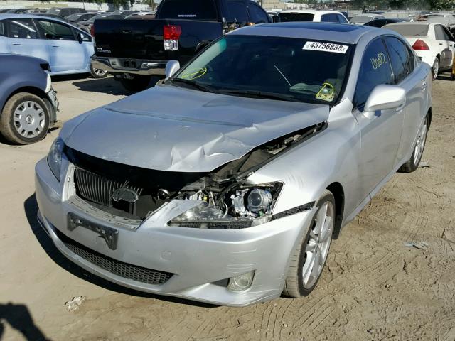 JTHBK262365021992 - 2006 LEXUS IS 250 SILVER photo 2