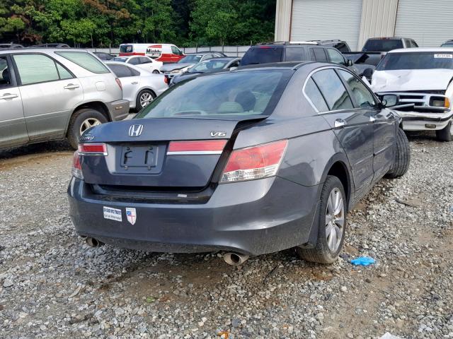 5KBCP3F8XBB003582 - 2011 HONDA ACCORD EXL GRAY photo 4