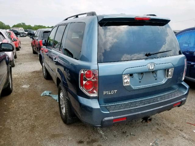 5FNYF28218B020581 - 2008 HONDA PILOT VP BLUE photo 3