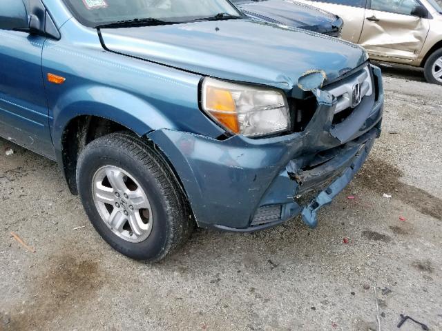 5FNYF28218B020581 - 2008 HONDA PILOT VP BLUE photo 9