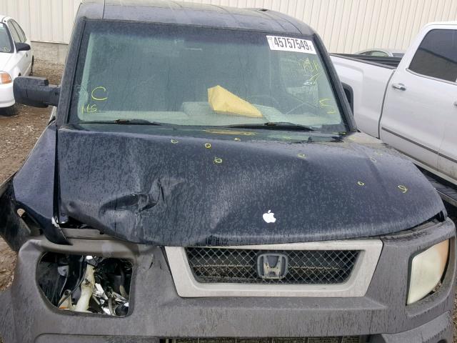 5J6YH28583L040704 - 2003 HONDA ELEMENT EX BLACK photo 7