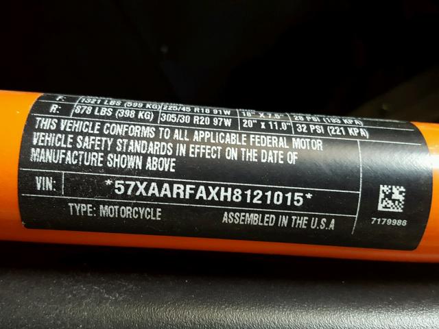 57XAARFAXH8121015 - 2017 POLARIS SLINGSHOT TWO TONE photo 10