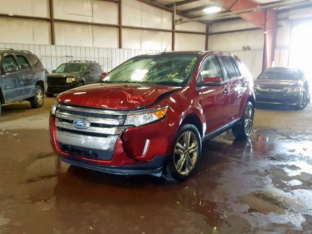 2FMDK3KC5DBB34619 - 2013 FORD EDGE LIMIT RED photo 2