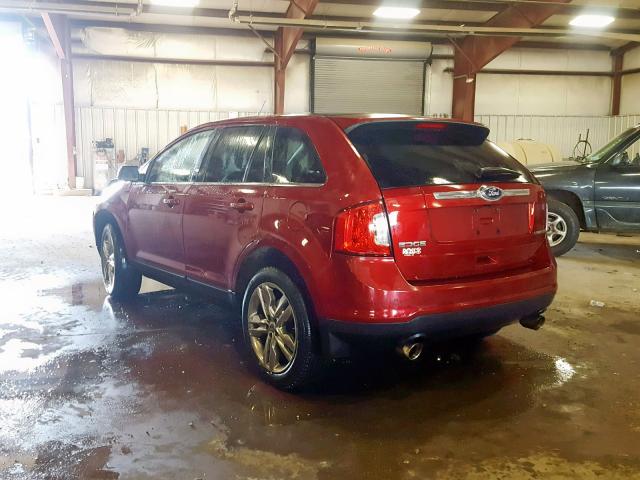 2FMDK3KC5DBB34619 - 2013 FORD EDGE LIMIT RED photo 3