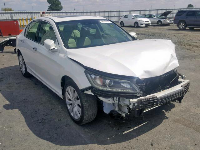 1HGCR3F80EA012881 - 2014 HONDA ACCORD EXL WHITE photo 1