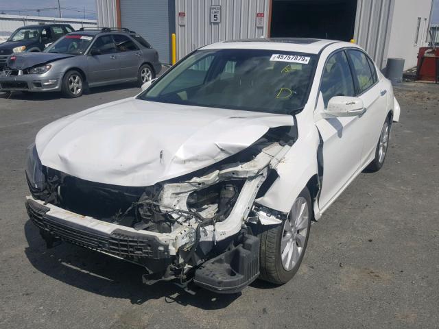 1HGCR3F80EA012881 - 2014 HONDA ACCORD EXL WHITE photo 2