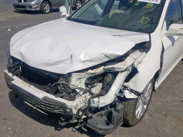 1HGCR3F80EA012881 - 2014 HONDA ACCORD EXL WHITE photo 9