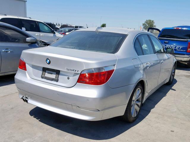 WBANB53556CP01688 - 2006 BMW 550 I SILVER photo 4