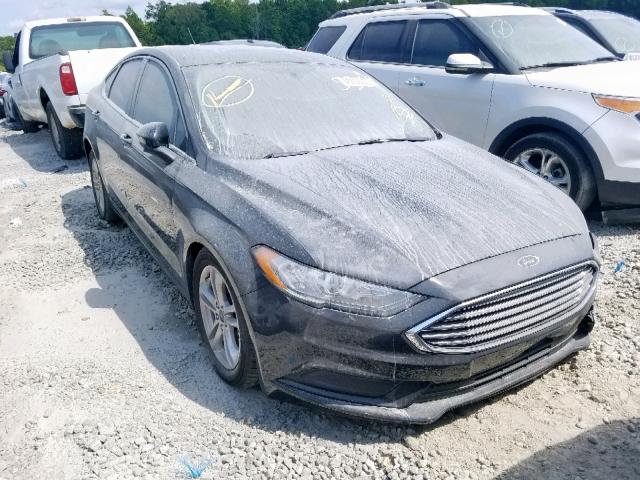 3FA6P0HDXJR185369 - 2018 FORD FUSION SE BLACK photo 1