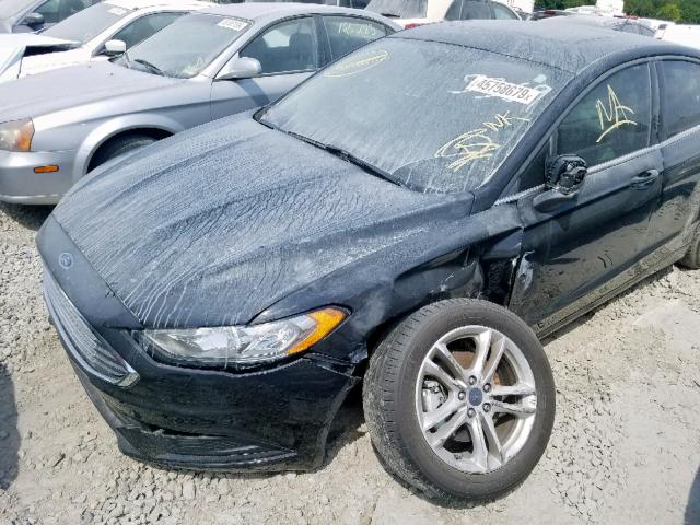 3FA6P0HDXJR185369 - 2018 FORD FUSION SE BLACK photo 9