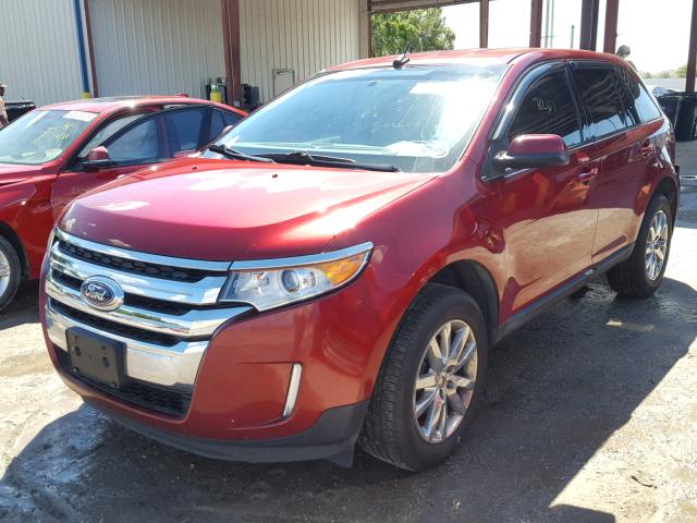 2FMDK3KC1DBA35408 - 2013 FORD EDGE LIMIT RED photo 2