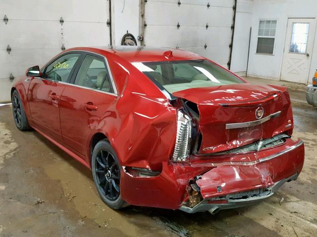 1G6DL5EV1A0110148 - 2010 CADILLAC CTS PERFOR MAROON photo 3