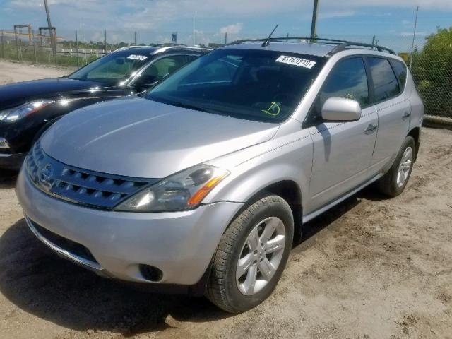 JN8AZ08T26W420491 - 2006 NISSAN MURANO SILVER photo 2